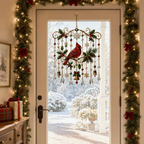 🎄🎐Handmade Christmas Stained Glass Window Hanging
