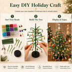 🎄✨ DIY Beaded Christmas Tree Kit – 🎅Create Your Own Sparkling Holiday Decoration