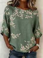 Women's Casual Round Neck Printed Top